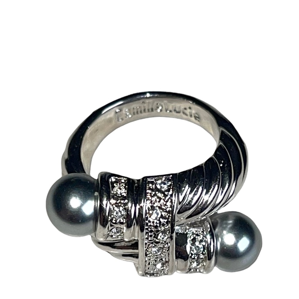 Camille Lucie vintage silver plated statement ring in etc - Picture 7 of 11